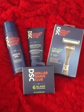 Dollar Shave Club Men's Shave Bundle Gel, Butter, Razor & Replacement Cartridges